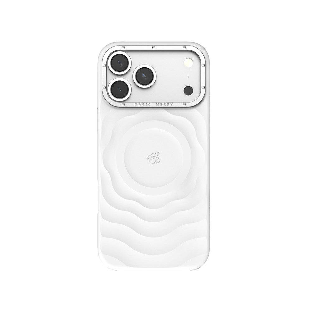 Apple iPhone 17 Pro Max Kılıf M-safe Şarj Özellikli Wiwu Magic Merry Blossom Drift Serisi Kapak