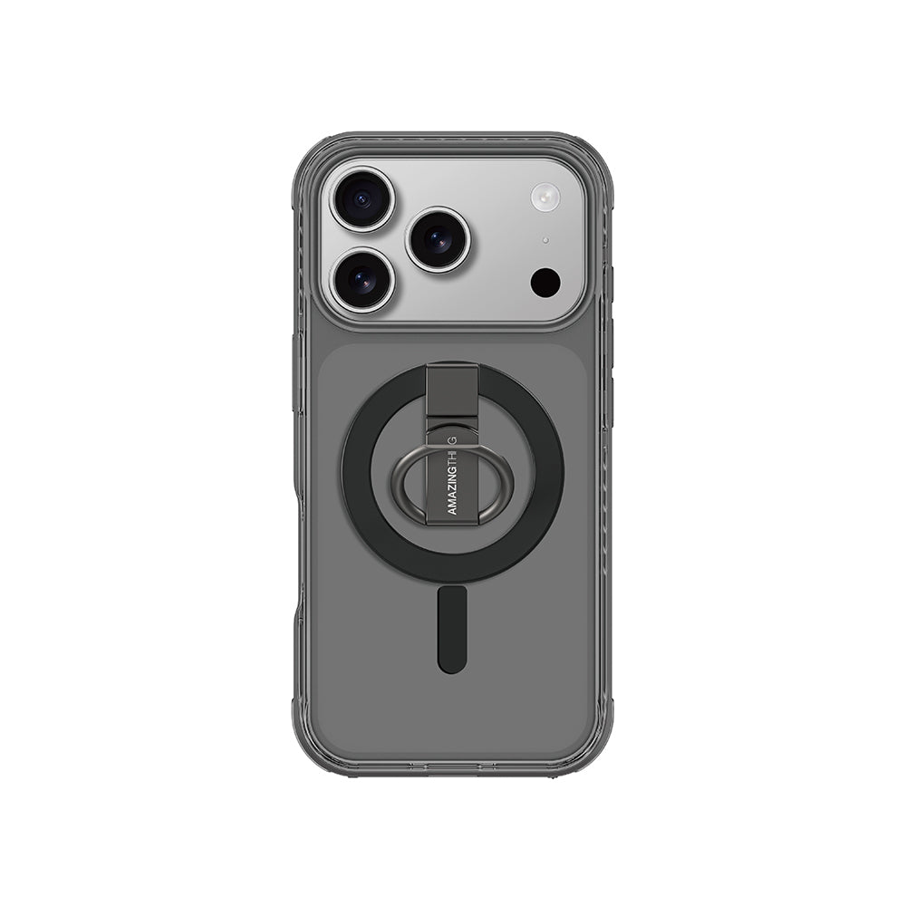 Apple iPhone 17 Pro Max Kılıf M-safe Şarj Özellikli Yüzük Standlı Amazingthing Titan Pro Serisi Kapak