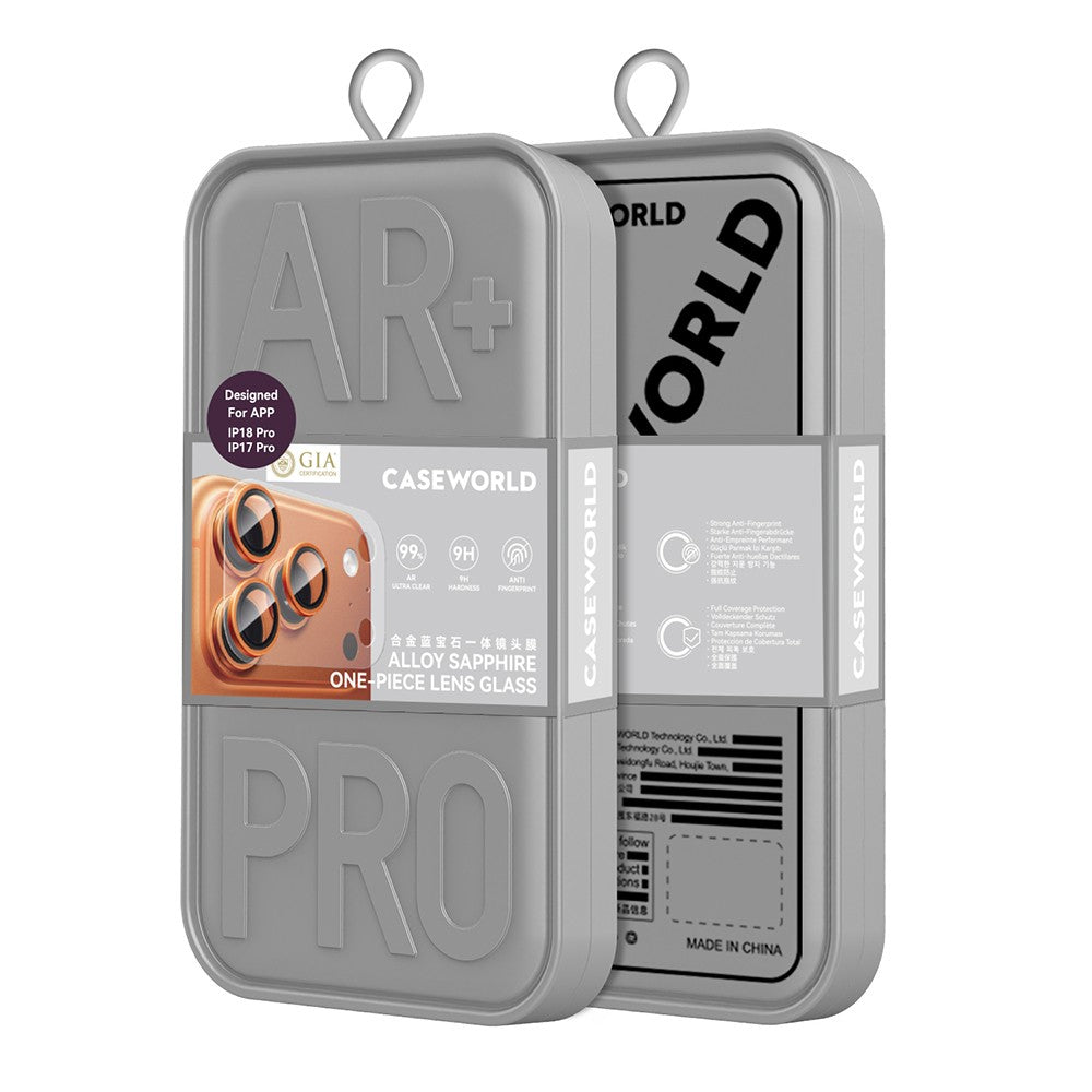 Apple iPhone 18 Pro CaseWorld Alloy Sapphire Safir One-Piece Anti Reflective Safir Kamera Lens Koruyucu
