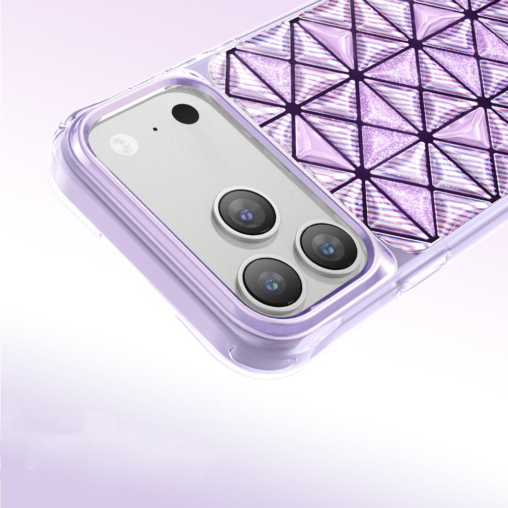 Apple iPhone 18 Pro Kılıf 3D Buz Blok Desenli Zore Paris Kairo TPU Kapak