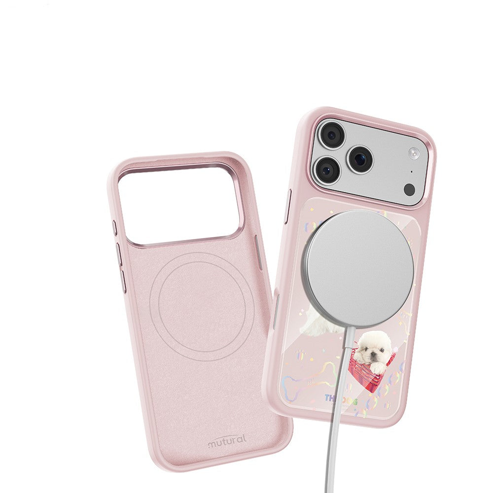 Apple iPhone 18 Pro Kılıf M-safe Şarj Özellikli 3D Baskılı Tasarım Mutural The Dog Serisi Kapak
