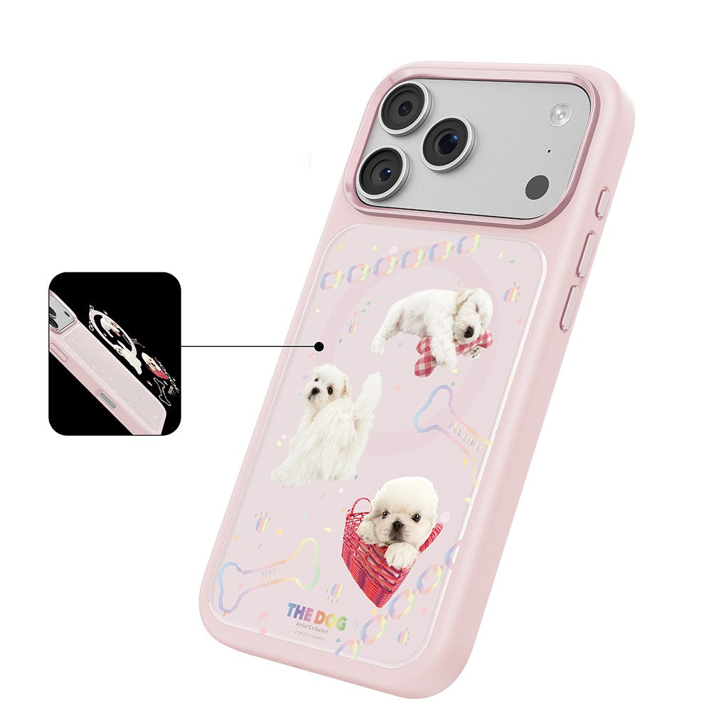 Apple iPhone 18 Pro Kılıf M-safe Şarj Özellikli 3D Baskılı Tasarım Mutural The Dog Serisi Kapak