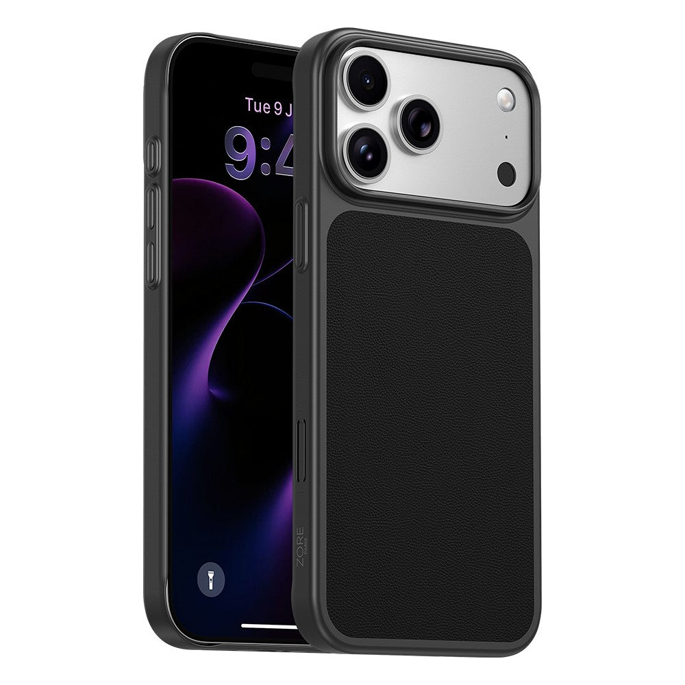 Apple iPhone 18 Pro Kılıf M-Safe Şarj Özellikli PU Zore Paris Trexo Sert PC Kapak
