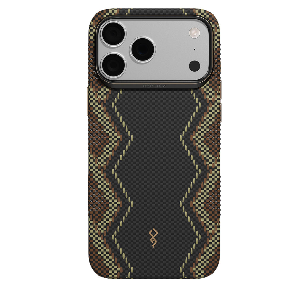Apple iPhone 18 Pro Kılıf M-safe Şarj Özellikli Raptic Aramid Dual Ultra Scepter Serisi Karbon Kapak
