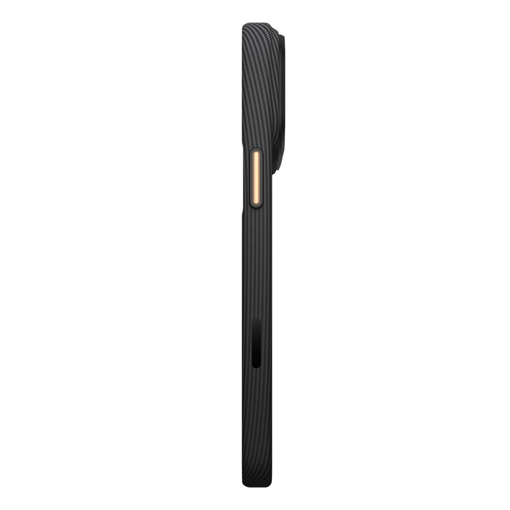 Apple iPhone 18 Pro Kılıf M-safe Şarj Özellikli Raptic Aramid Skin Reynis Serisi Karbon Kapak