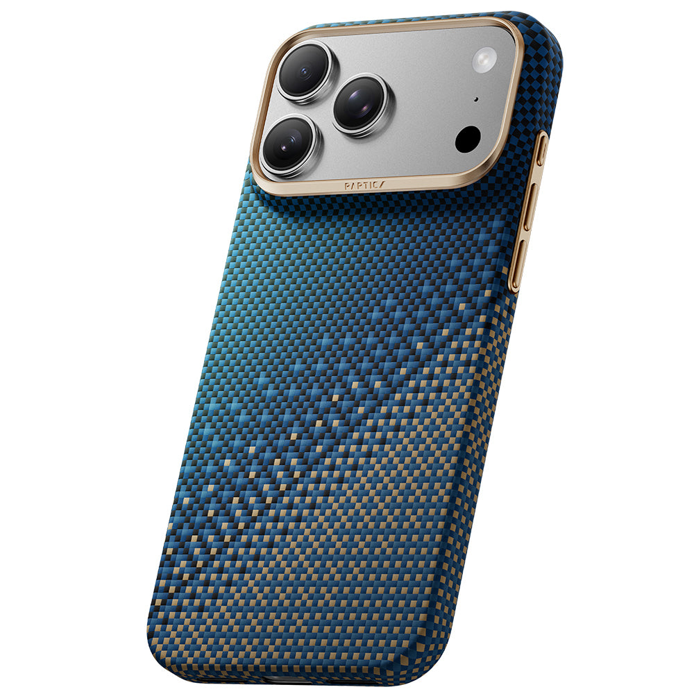 Apple iPhone 18 Pro Kılıf M-safe Şarj Özellikli Raptic Aramid Skin Serenity Serisi Karbon Kapak