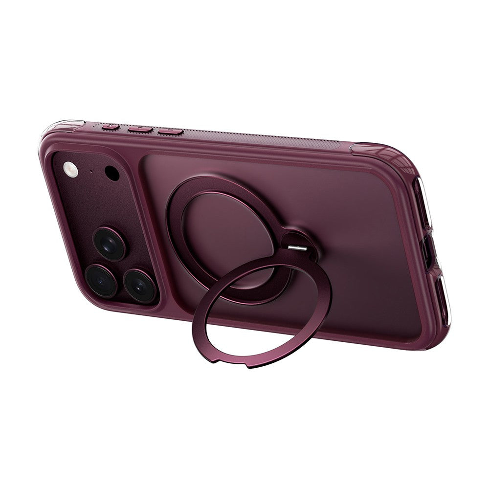 Apple iPhone 18 Pro Kılıf Wiwu AS-203 AeroShield Ultra Serisi M-safe Şarj Özellikli Airbag Tasarımlı Standlı Kapak