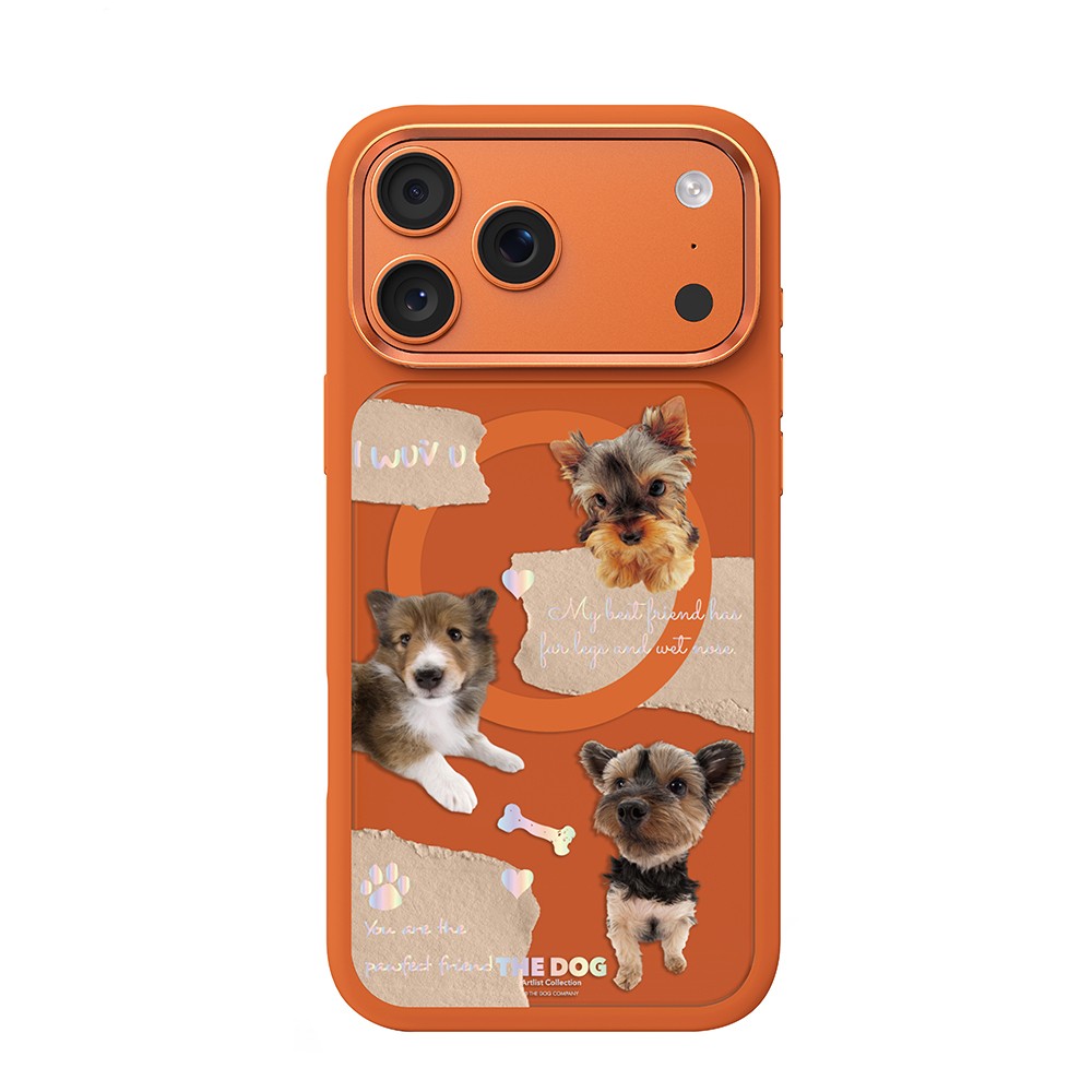 Apple iPhone 18 Pro Max Kılıf M-safe Şarj Özellikli 3D Baskılı Tasarım Mutural The Dog Serisi Kapak