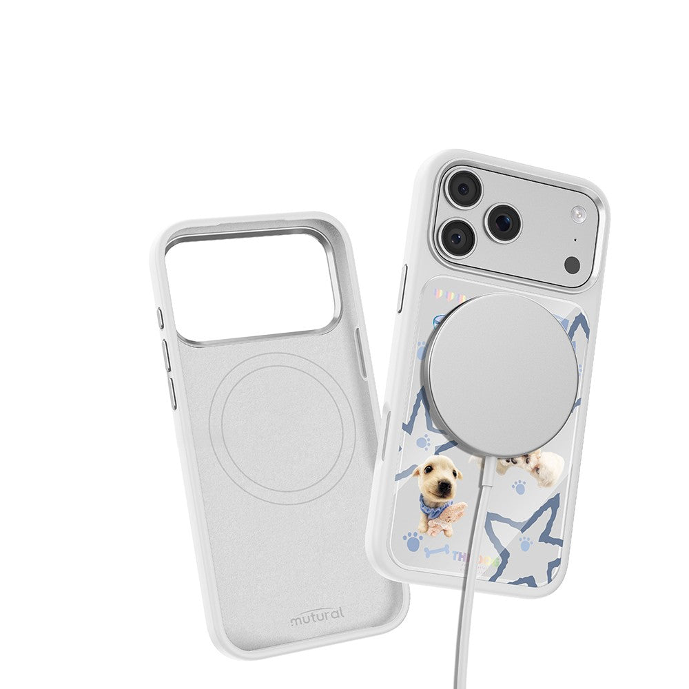 Apple iPhone 18 Pro Max Kılıf M-safe Şarj Özellikli 3D Baskılı Tasarım Mutural The Dog Serisi Kapak
