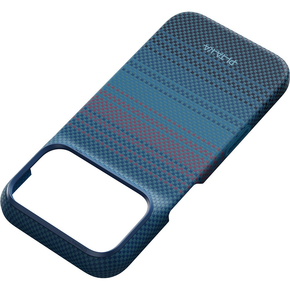 Apple iPhone 18 Pro Max Kılıf M-safe Şarj Özellikli Aramid Karbon Fiber Pitaka Moonrise 2.0 Nights Serisi Kapak