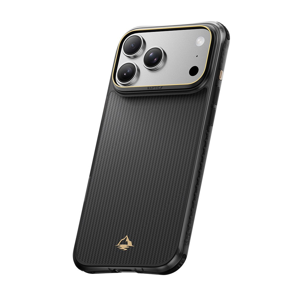 Apple iPhone 18 Pro Max Kılıf M-safe Şarj Özellikli Raptic Aramid Dual Reynis Serisi Karbon Kapak
