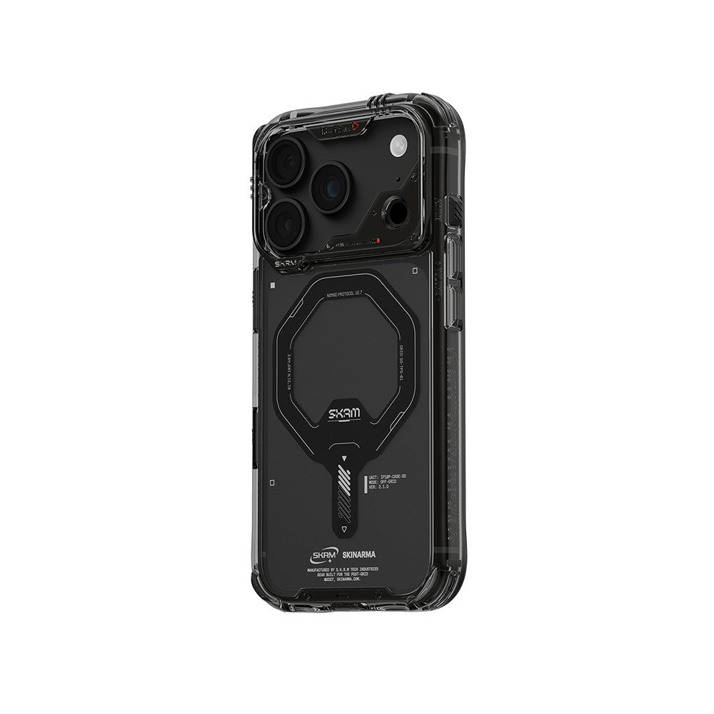 Apple iPhone 18 Pro Max Kılıf M-safe Şarj Özellikli Şeffaf Airbag Tasarımlı Skinarma Saido Mag-Charge Kapak
