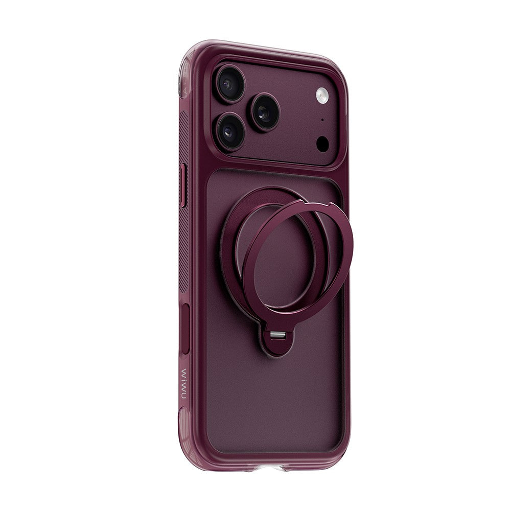 Apple iPhone 18 Pro Max Kılıf Wiwu AS-203 AeroShield Ultra Serisi M-safe Şarj Özellikli Airbag Tasarımlı Standlı Kapak