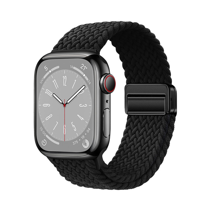 Apple Watch 10 46mm Zore KRD-134 Örgü Tasarımlı Hasır Kordon Strap Kayış