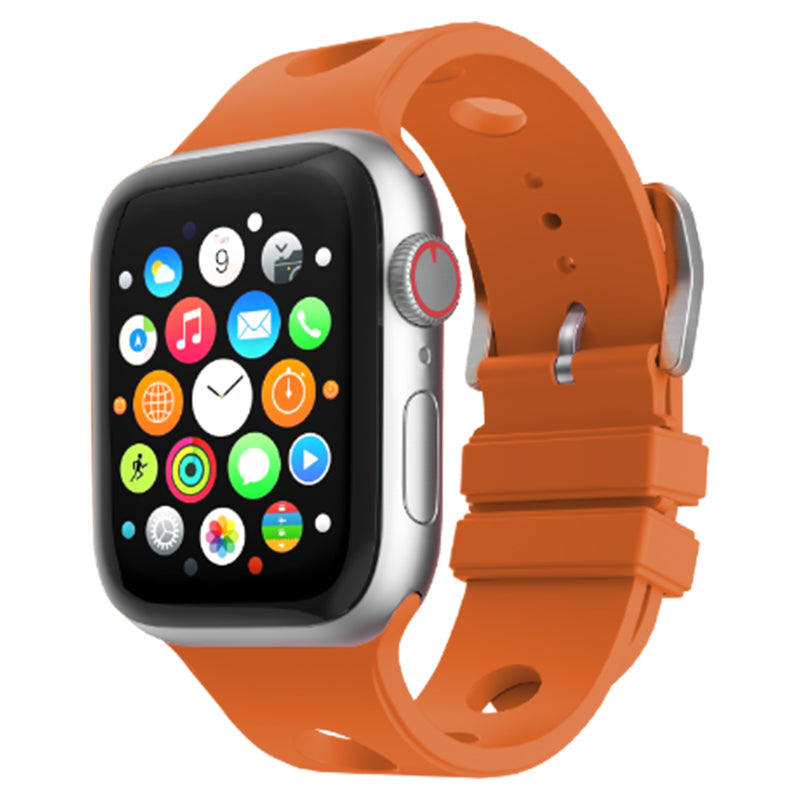 Apple Watch 7 41mm Delikli Tasarım Zore KRD-147 Silikon Kordon