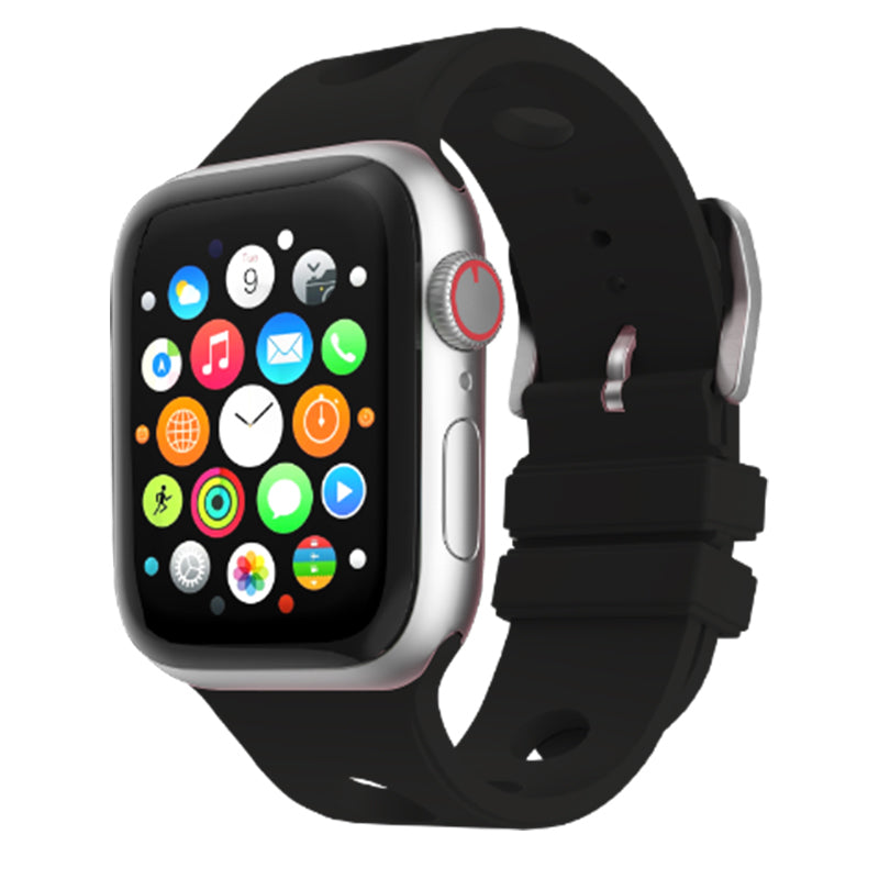 Apple Watch 7 45mm Delikli Tasarım Zore KRD-147 Silikon Kordon