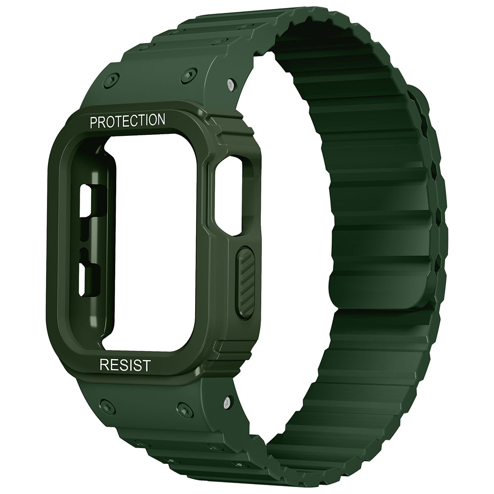 Apple Watch 7 45mm Zore KRD-142 Airbag Tasarımlı Kasa Koruyuculu Silikon Kordon