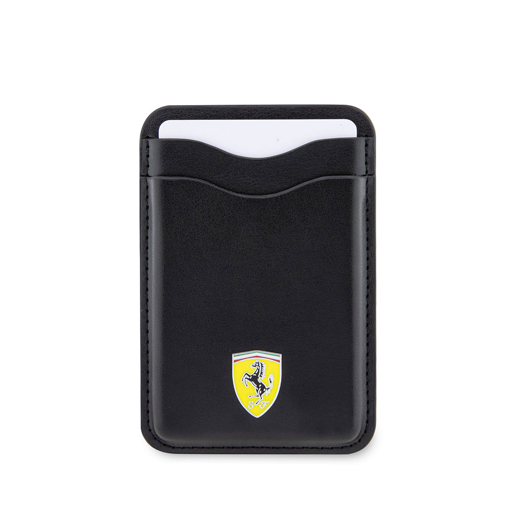 Ferrari Orjinal Lisanslı Magnetik Metal Logolu PU Deri Kartlık