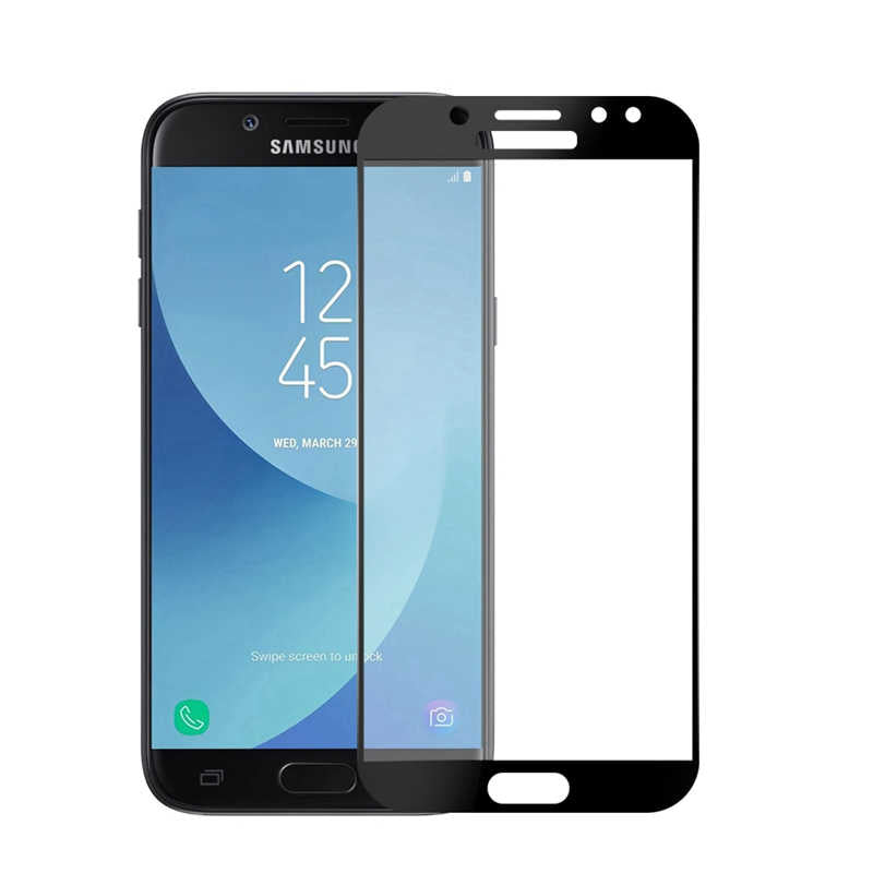 Galaxy J7 Prime Zore Kenarları Kırılmaya Dayanıklı Cam Ekran Koruyucu