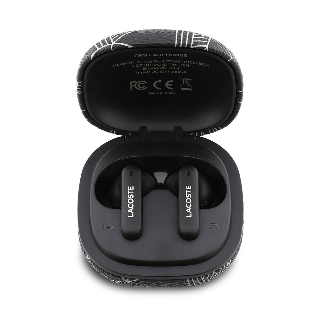 Lacoste Orjinal Lisanslı ANC/ENC Monogram Desenli TWS Kulak İçi Bluetooth Kulaklık v5.4