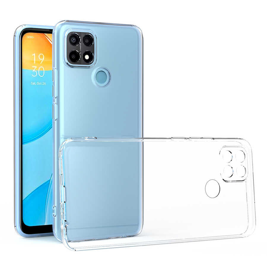 Oppo A15 Kılıf Zore Kamera Korumalı Süper Silikon Kapak