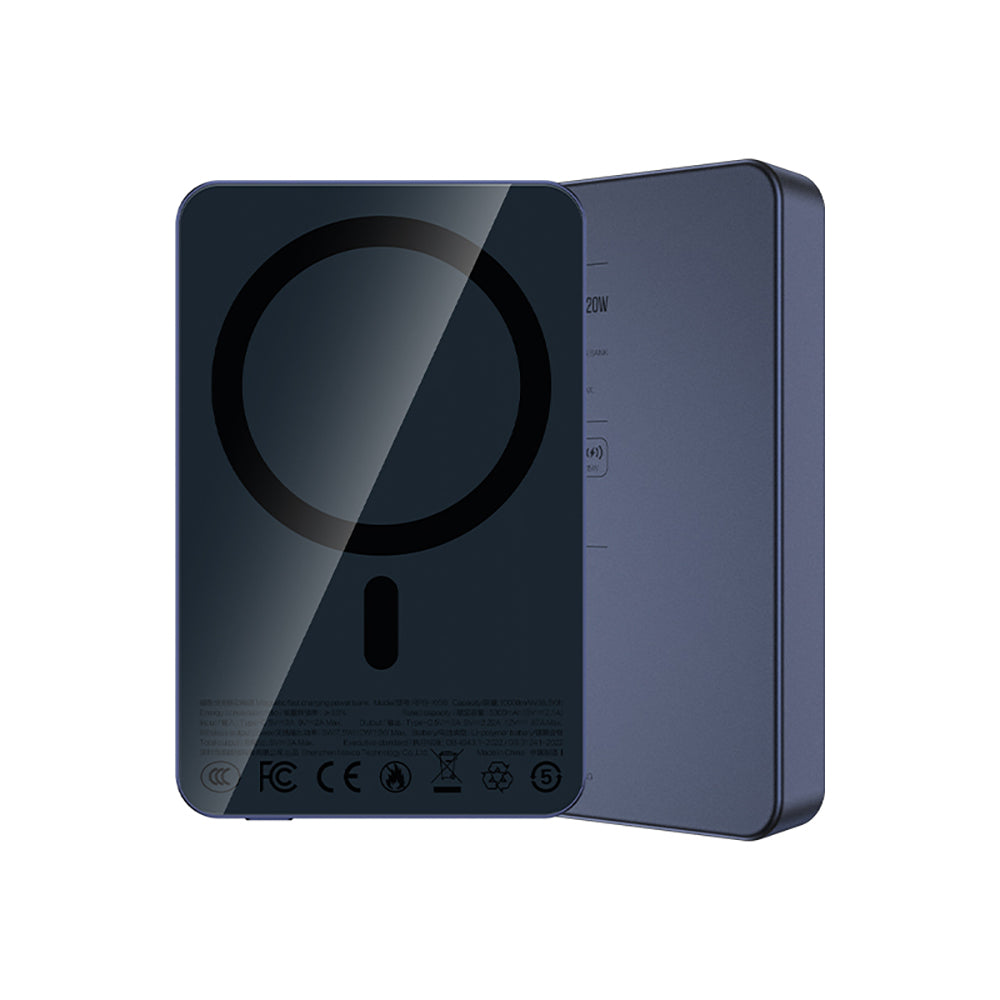 Recci RPB-W36 Ultra İnce PD 20W Hızlı Şarj Özellikli Wireless Powerbank 15W 10000mAh