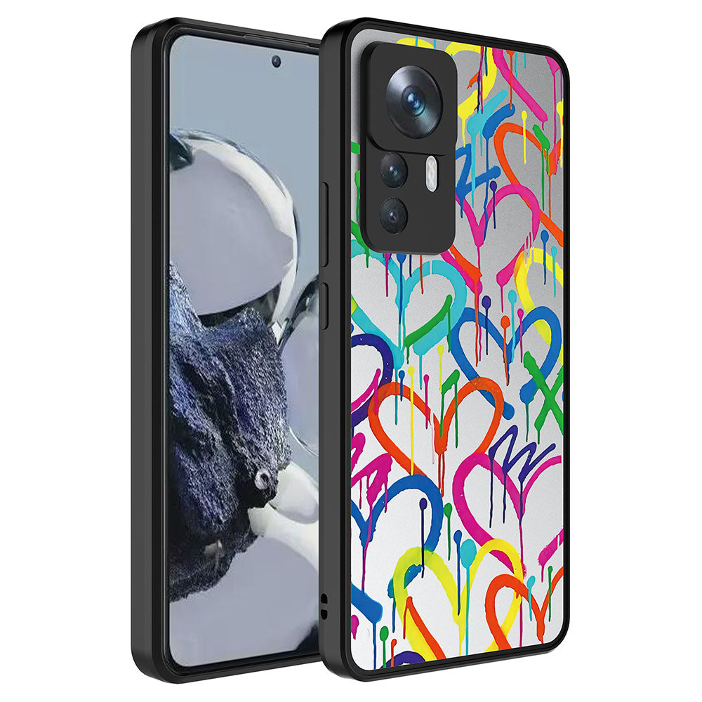 Xiaomi Mi 12T Pro Kılıf Aynalı Desenli Kamera Korumalı Parlak Zore Mirror Kapak