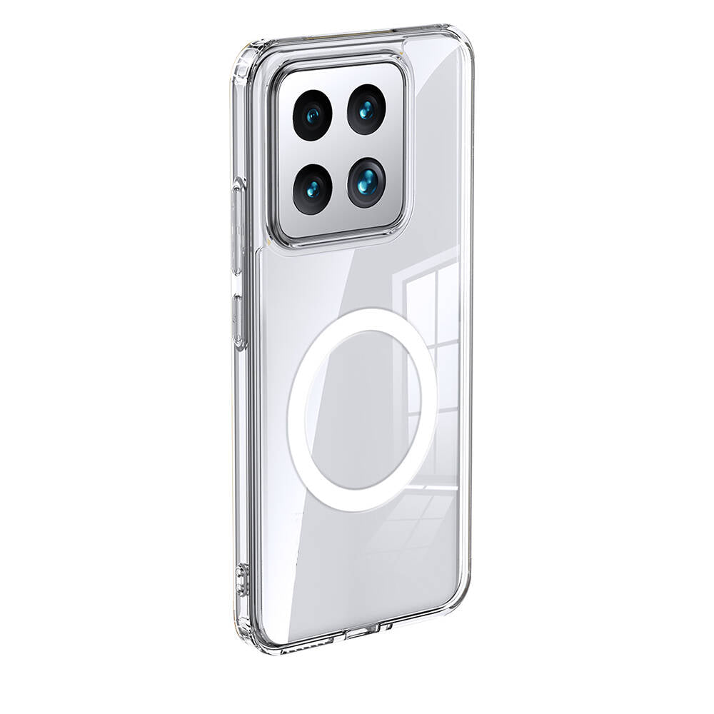 Xiaomi Mi 14 Kılıf Sert PC Arka Yüzey Wireless Şarj Özellikli Zore Flet M-safe Kapak
