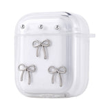 Apple Airpods Zore Airbag 44 Airbag Tasarımlı Simli Şeffaf Kutup Kılıf