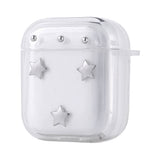 Apple Airpods Zore Airbag 44 Airbag Tasarımlı Simli Şeffaf Kutup Kılıf
