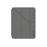 Apple iPad 11.Nesil 2025 Kılıf Skinarma Kalemlikli Arkası Şeffaf Standlı Magnetik Zeta Kılıf