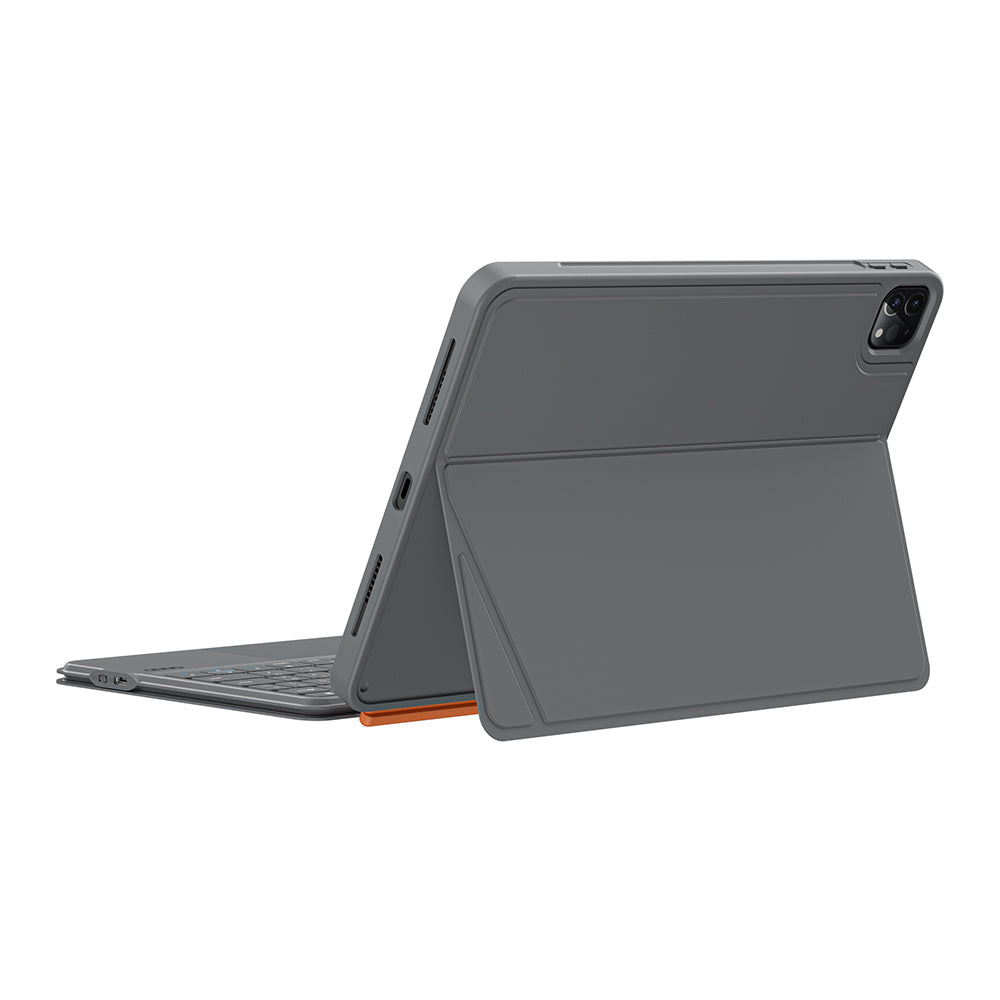 Apple iPad Air 10.9 2020 (4.Nesil) Wiwu MK-005 Combo 3in1 Kalem Bölmeli Klavyeli Standlı Kılıf
