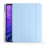 Apple iPad Air 10.9 2022 (5.Nesil) Kılıf Zore Tri Folding Kalem Bölmeli Standlı Kılıf