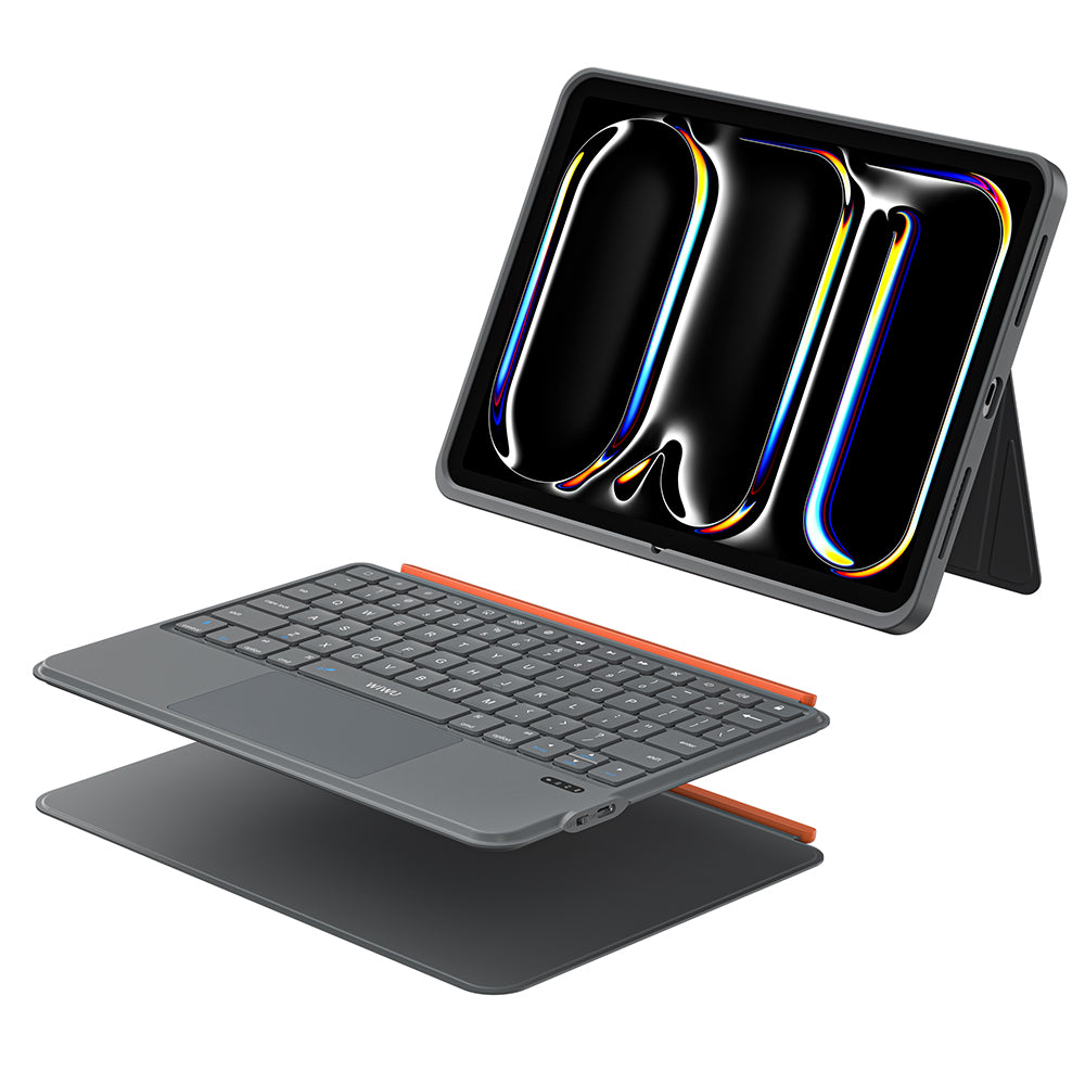 Apple iPad Air 11 2025 M3 Wiwu MK-005 Combo 3in1 Kalem Bölmeli Klavyeli Standlı Kılıf