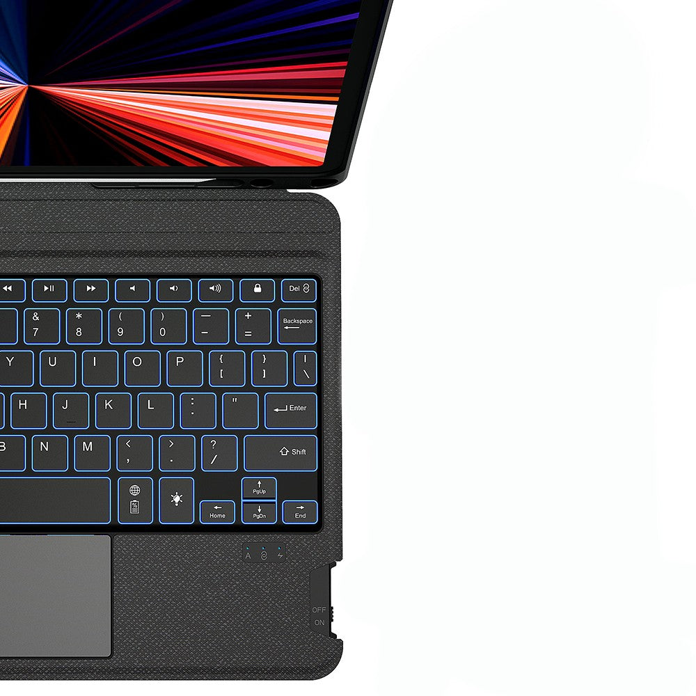 Apple iPad Air 13 2025 M3 Wiwu MagTouch Serisi Gizli Kalem Bölmeli Klavyeli Kılıf