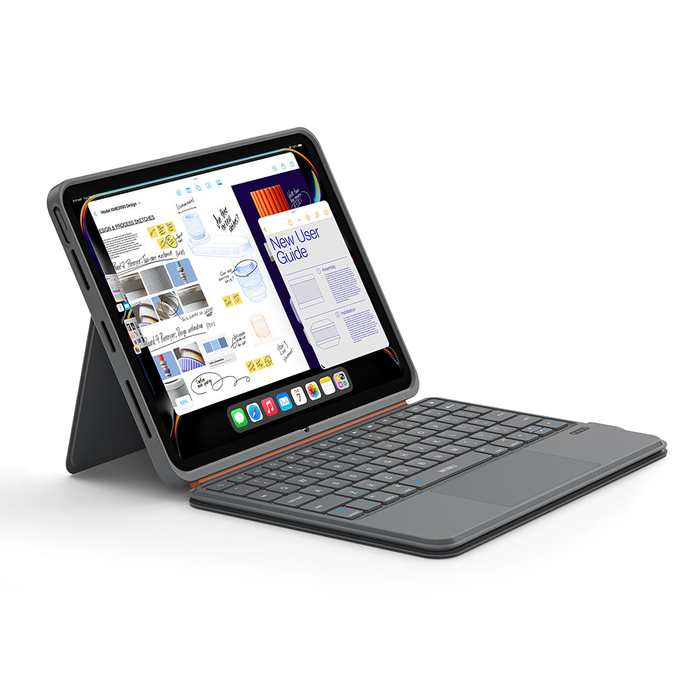 Apple iPad Pro 11 2020 (2.Nesil) Wiwu MK-005 Combo 3in1 Kalem Bölmeli Klavyeli Standlı Kılıf