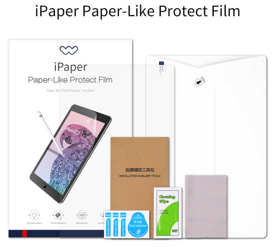 Apple iPad Pro 12.9 2021 (5.Nesil) Kağıt Hisli Wiwu iPaper Like Tablet Ekran Koruyucu