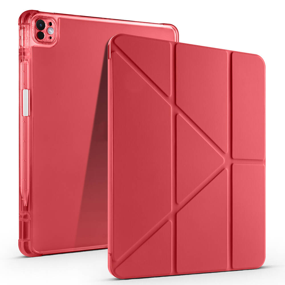 Apple iPad Pro 13 2025 M5 Kılıf Zore Tri Folding Kalem Bölmeli Standlı Kılıf
