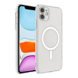 Apple iPhone 11 Kamera Korumalı M-Safe Şarj Özellikli Şeffaf Zore London Sert PC Kapak