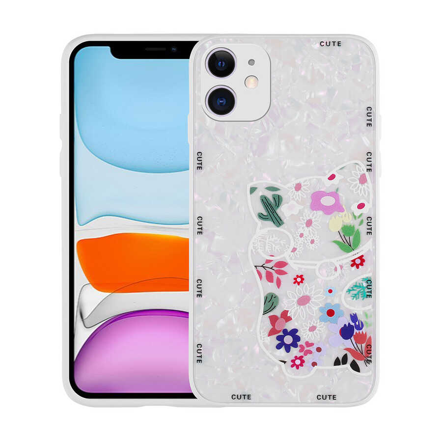 Apple iPhone 11 Kılıf Desenli Sert Silikon Zore Mumila Kapak