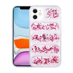 Apple iPhone 11 Kılıf Kamera Korumalı Simli Airbag'li Zore Dalga Kapak