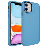 Apple iPhone 11 Kılıf Metal Çerçeve ve Buton Tasarımlı Silikon Zore Luna Kapak