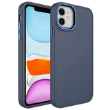 Apple iPhone 11 Kılıf Metal Çerçeve ve Buton Tasarımlı Silikon Zore Luna Kapak