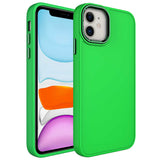 Apple iPhone 11 Kılıf Metal Çerçeve ve Buton Tasarımlı Silikon Zore Luna Kapak