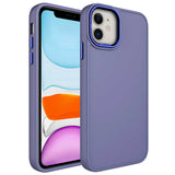Apple iPhone 11 Kılıf Metal Çerçeve ve Buton Tasarımlı Silikon Zore Luna Kapak