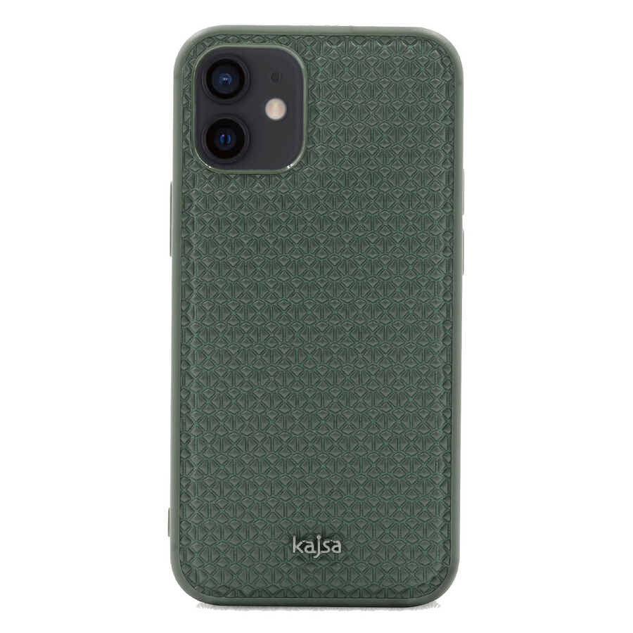 Apple iPhone 12 Kılıf Kajsa Splendid Serisi 3D Leaf Kapak