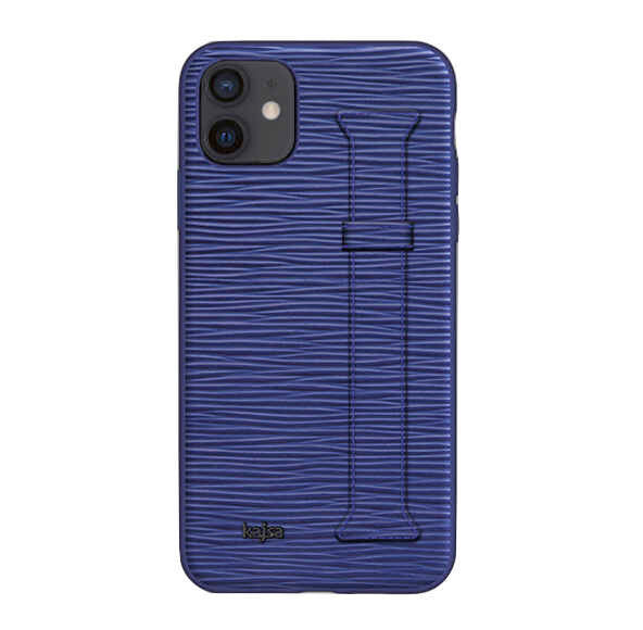 Apple iPhone 12 Kılıf Kajsa Wave Pattern Handstrap Kapak