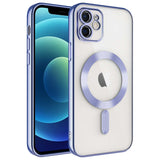 Apple iPhone 12 Kılıf Kamera Korumalı M-safe Wireless Şarj Özellikli Zore Demre Kapak