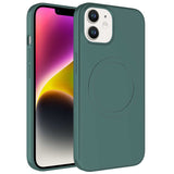 Apple iPhone 12 Kılıf M-safe Wireless Şarj Özellikli Pastel Renk Silikon Zore Plas Kapak