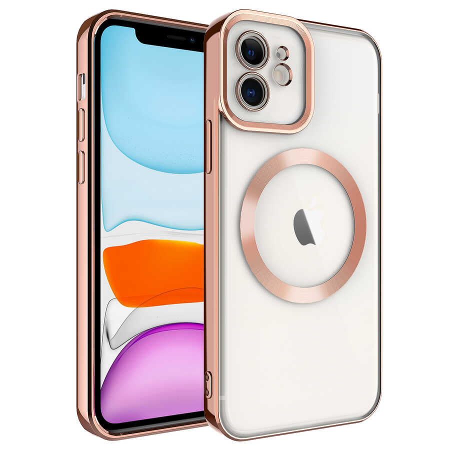 Apple iPhone 12 Kılıf M-safe Wireless Şarj Özellikli Zore Setro Silikon